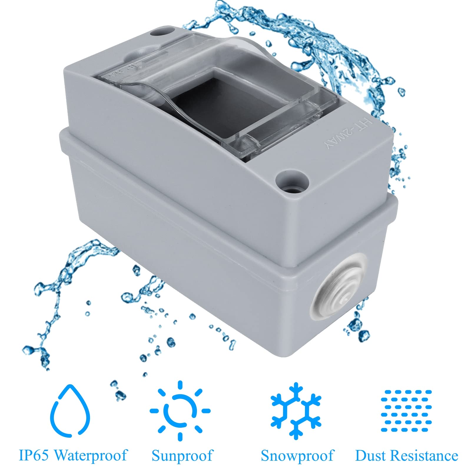 Scatola Elettrica Impermeabile IP65 CHENGPI - Quadro Elettrico Esterno 8 Moduli Con Differenziale