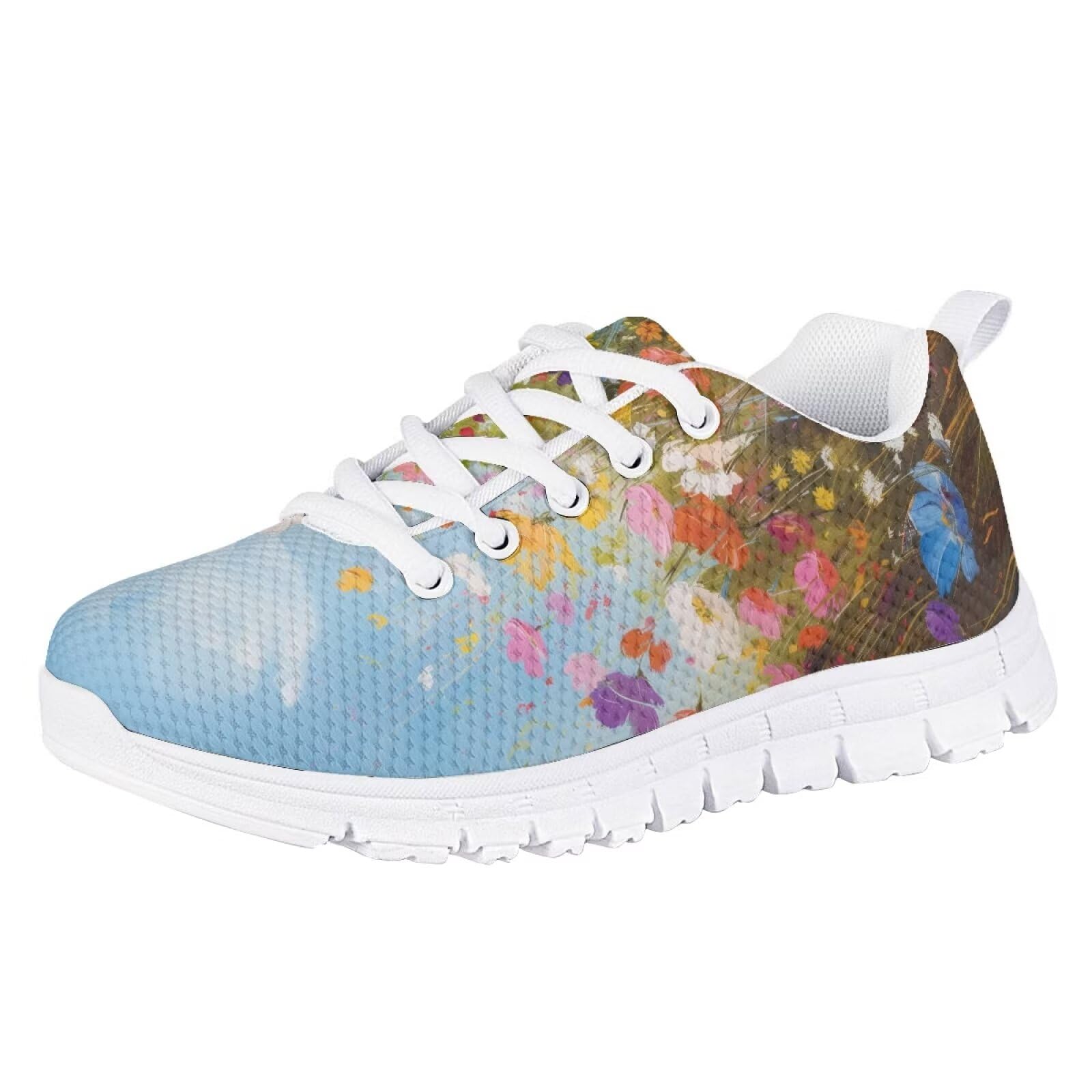 Oil Painting Flower Hiking Shoes Kids Waterproof Little Girl Shoes Size 11.5 Adapts to Different Environments and Activities Versatile All-Round Protectionfor Children's School Trips