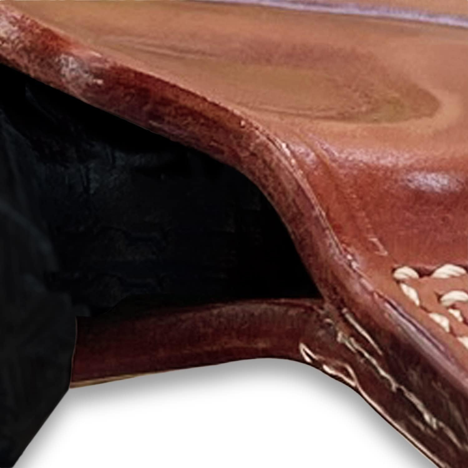Premium The Ultimate Leather OWB Pancake Holster Open Top Fits 911 380 ACP 2.7''BBL, Right Hand Draw, Brown Color #1337#