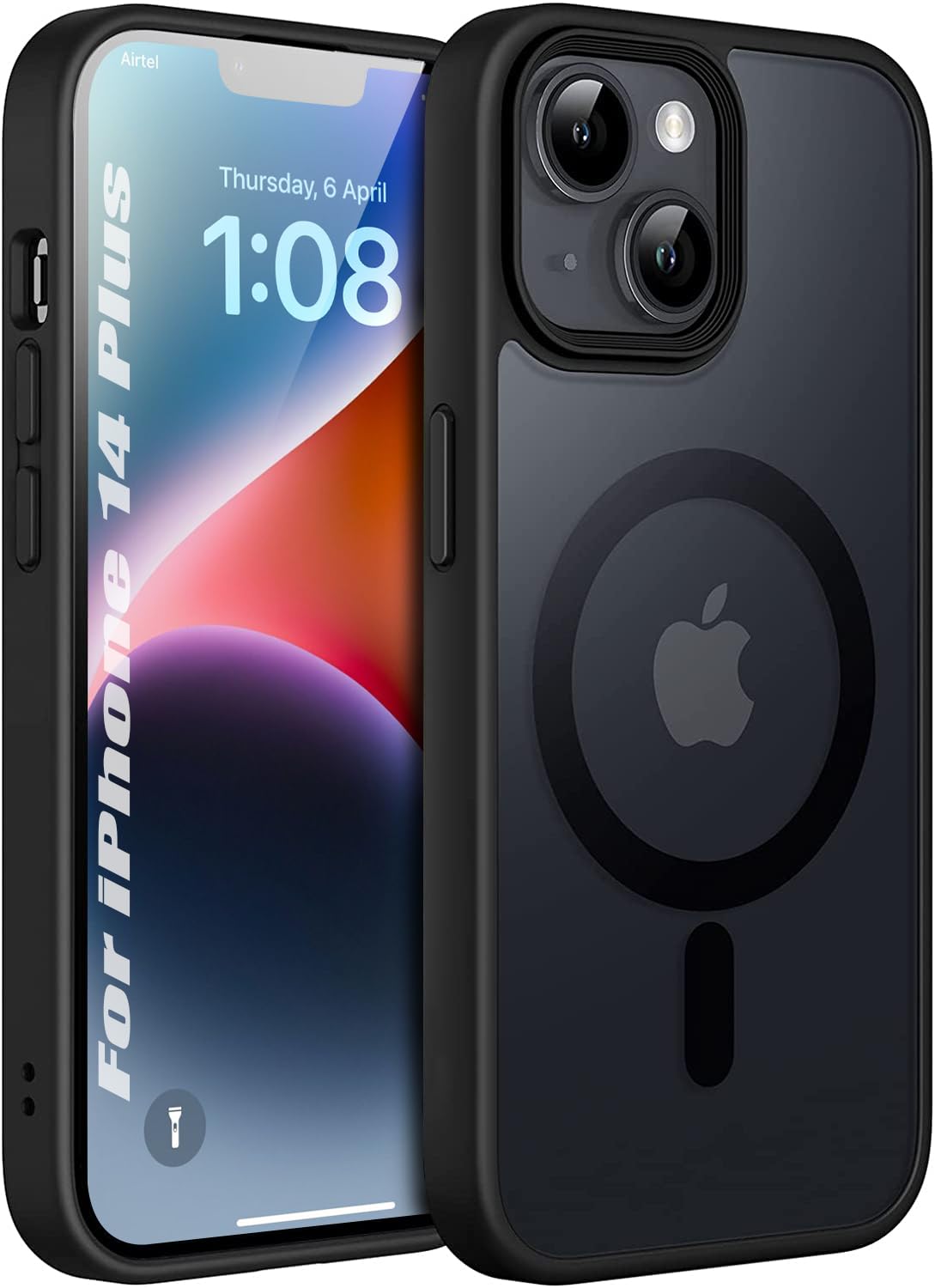 nflamo Polycarbonate Matte Back Cover Case Compatible with Mag-Safe Designed for iPhone 14 Plus/iPhone 15 Plus | Ultra Hybrid Camera Bump Protection (Black) (B0CJFZJPT9) Amazon Price History, Amazon Price Tracker