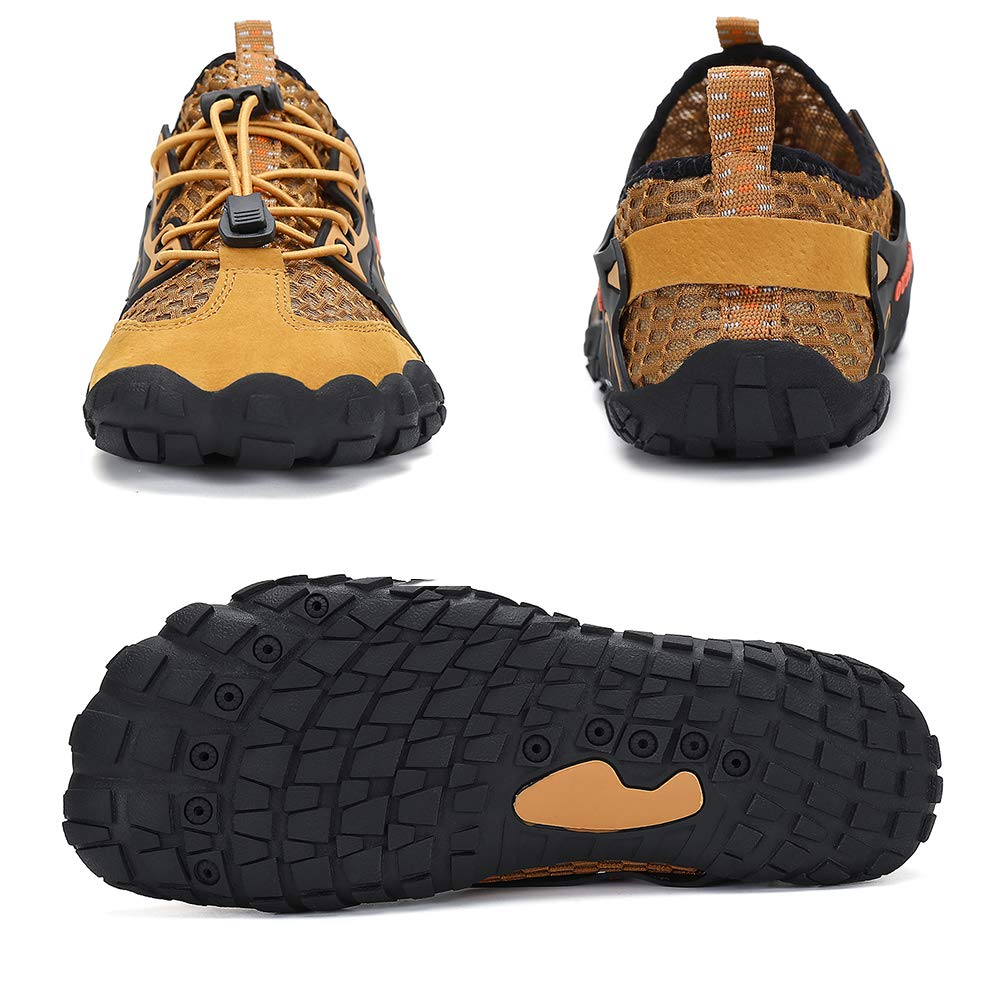 DANNTO Herren Damen Wanderschuhe Trekkingschuhe Anti-Rutsch Super Atmung Wanderstiefel Sportlich Bequem Sommer LeichtOutdoor Fitnessschuhe Hiking Sneaker Barfußschuhe für Kinder