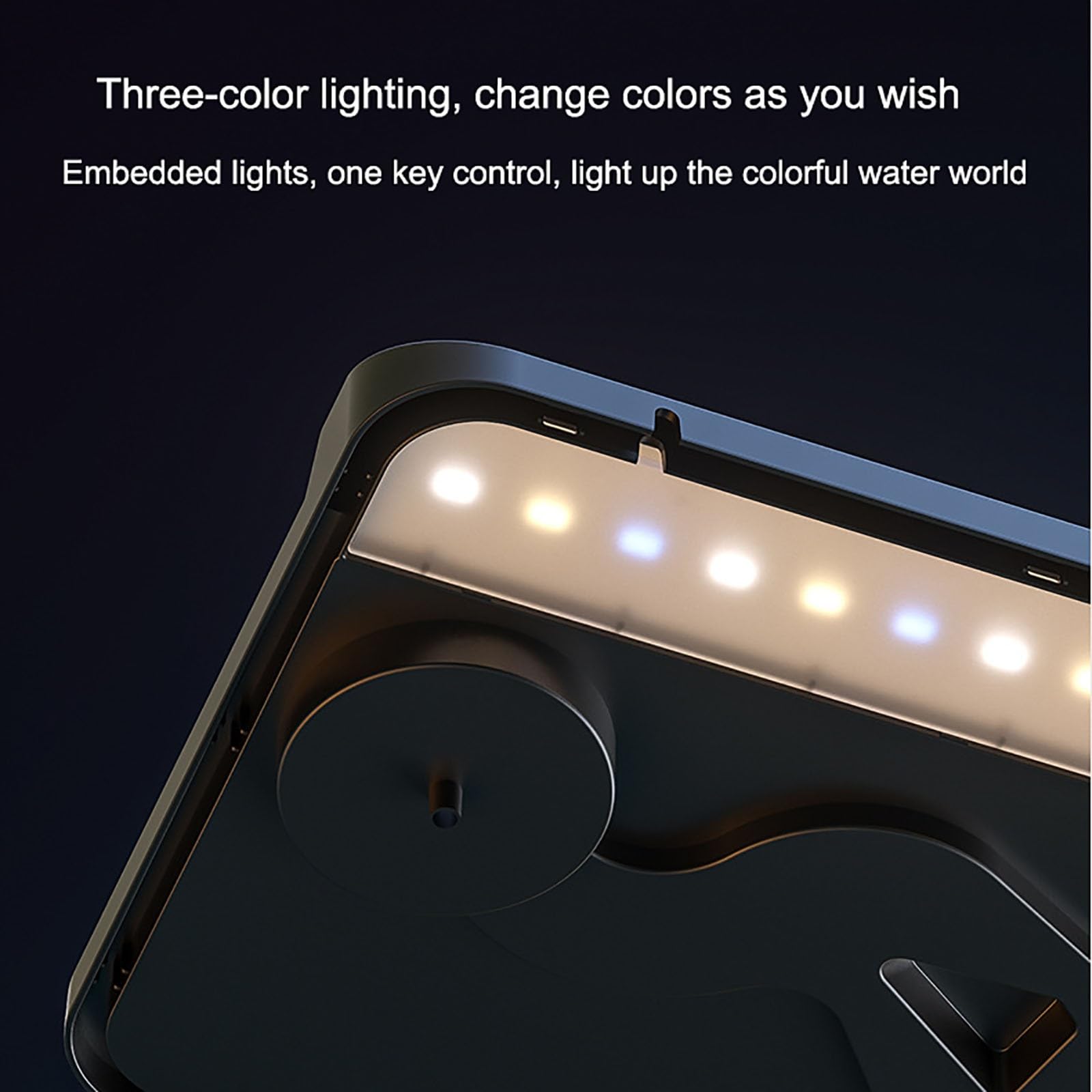 Aquarium avec Couvercle, Kit Complet avec Lampes LED, Pompe À Air, Système De Filtration - Décoration De Table D'aquarium pour Poisson Rouge Crevettes Betta Poisson Tortue(Small)