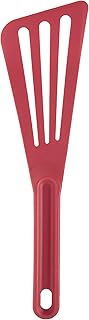 Mercer Culinary Hell's Tools Hi-Heat - Espátula ranurada, 12 x 3.5 pulgadas, color rojo