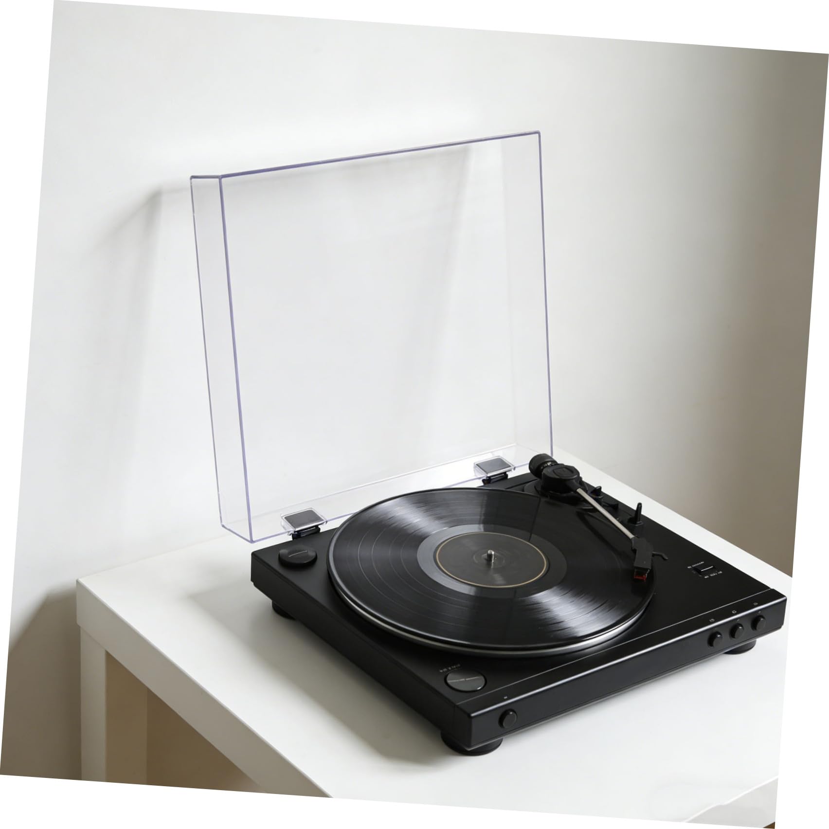 TEHAUX Copertura Antipolvere Trasparente in Acrilico per Vinile, Design Curato e Facile Installazione, per Impianti Audio Domestici