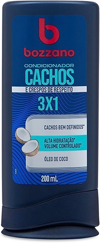 Bozzano Condicionador Cachos e Crespos 3x1 200ml