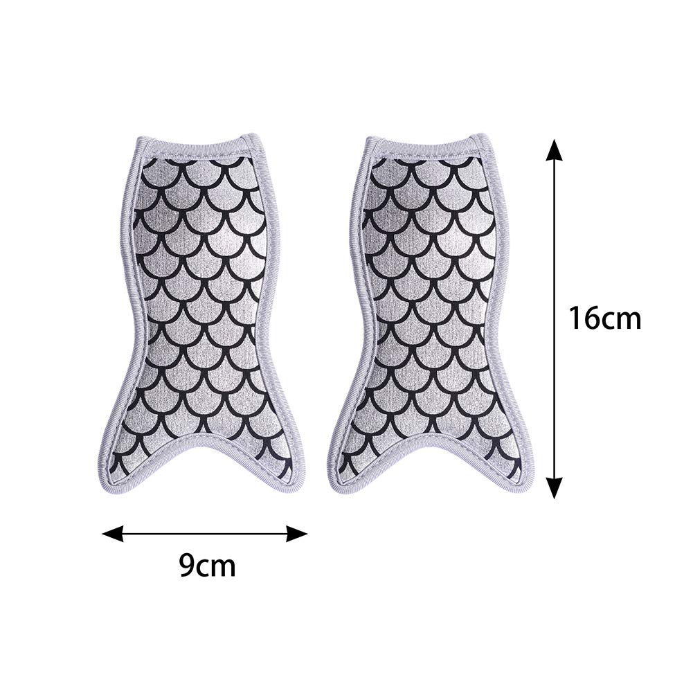 Weiye Popsicle Holders Ice Pop Neoprene Insulator Sleeves Freezer Popsicle Holders Bags, Mermaid and Shark Ice Pop Sleeves Bulk, 4/6/10/12/16/18 Packs