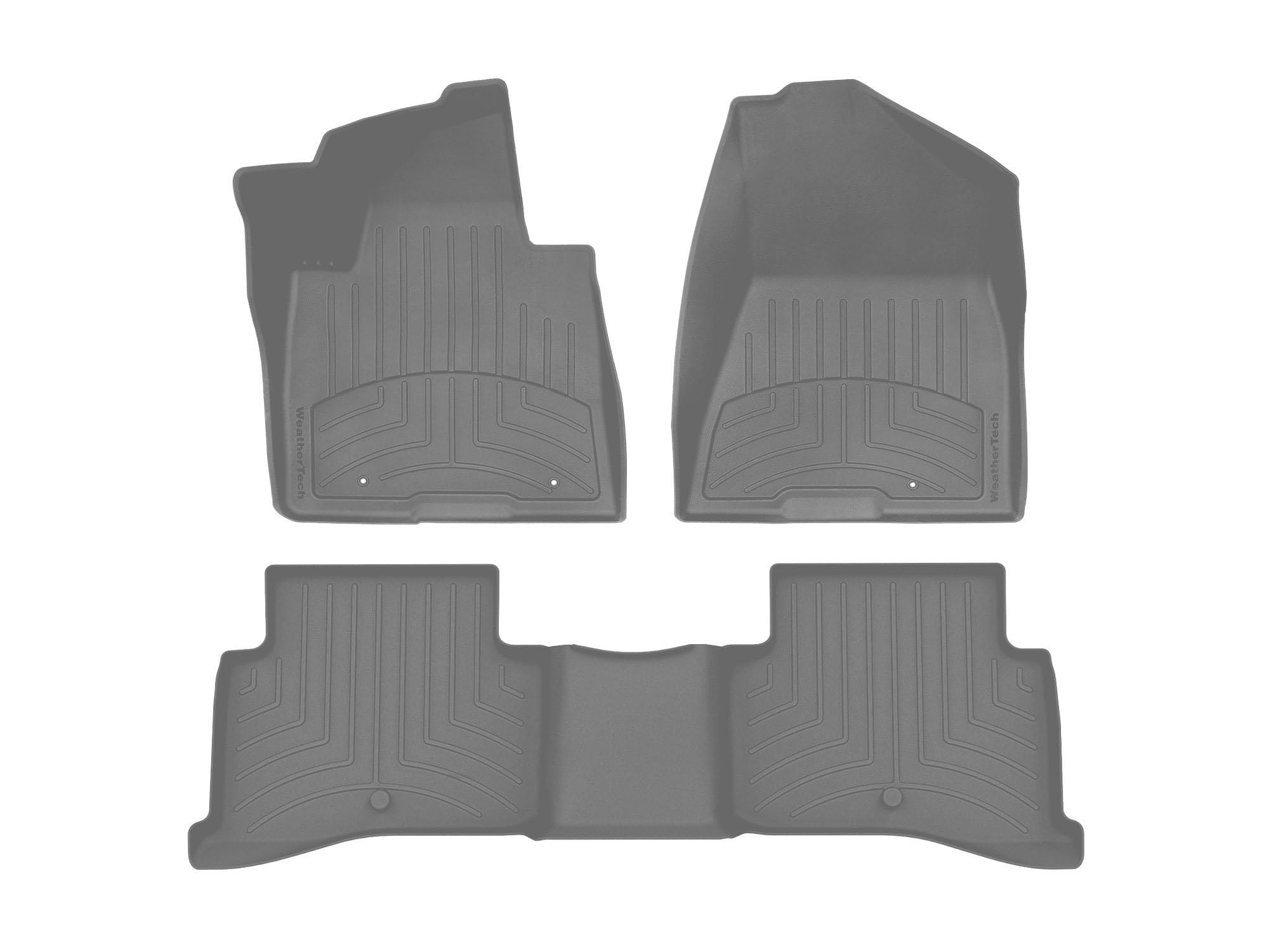 WeatherTech FloorLiner HP Custom Fit Floor Mats for Hyundai Tucson, Sportage 1st & 2nd Row (4615721IM-468162IM), Grey