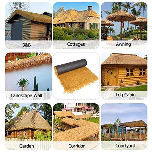 Techo de paja artificial de 100 cm de ancho para cubierta de palapa mexicana y sombra exterior 8