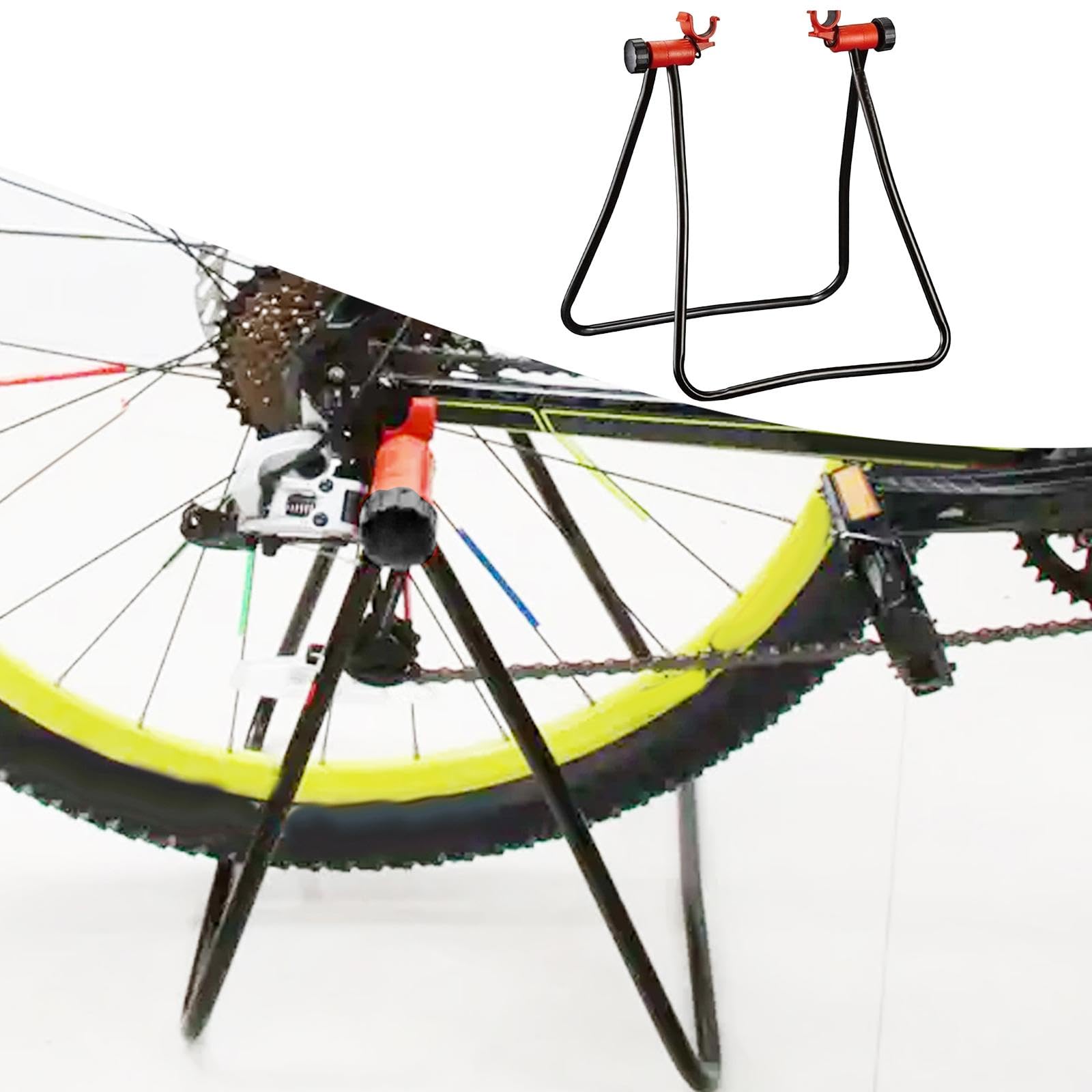 Cavalletto Posteriore A Doppia Gamba Per Bici Da 14-18 Pollici, Stabile E Facile Da Montare, Nero