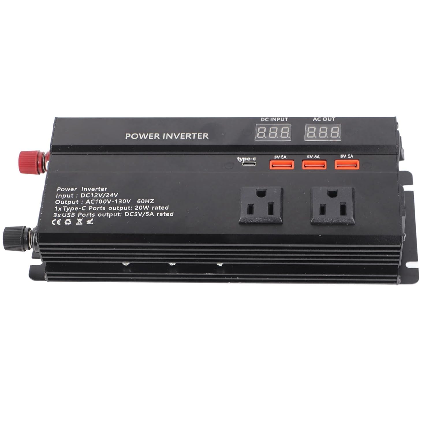 Gorgeri Metal 6000W DC 12V to AC 220V Car Power Inverter Charger Converter USB Car Charger Adapter with LCD Display - Review, Price and Buying Guide