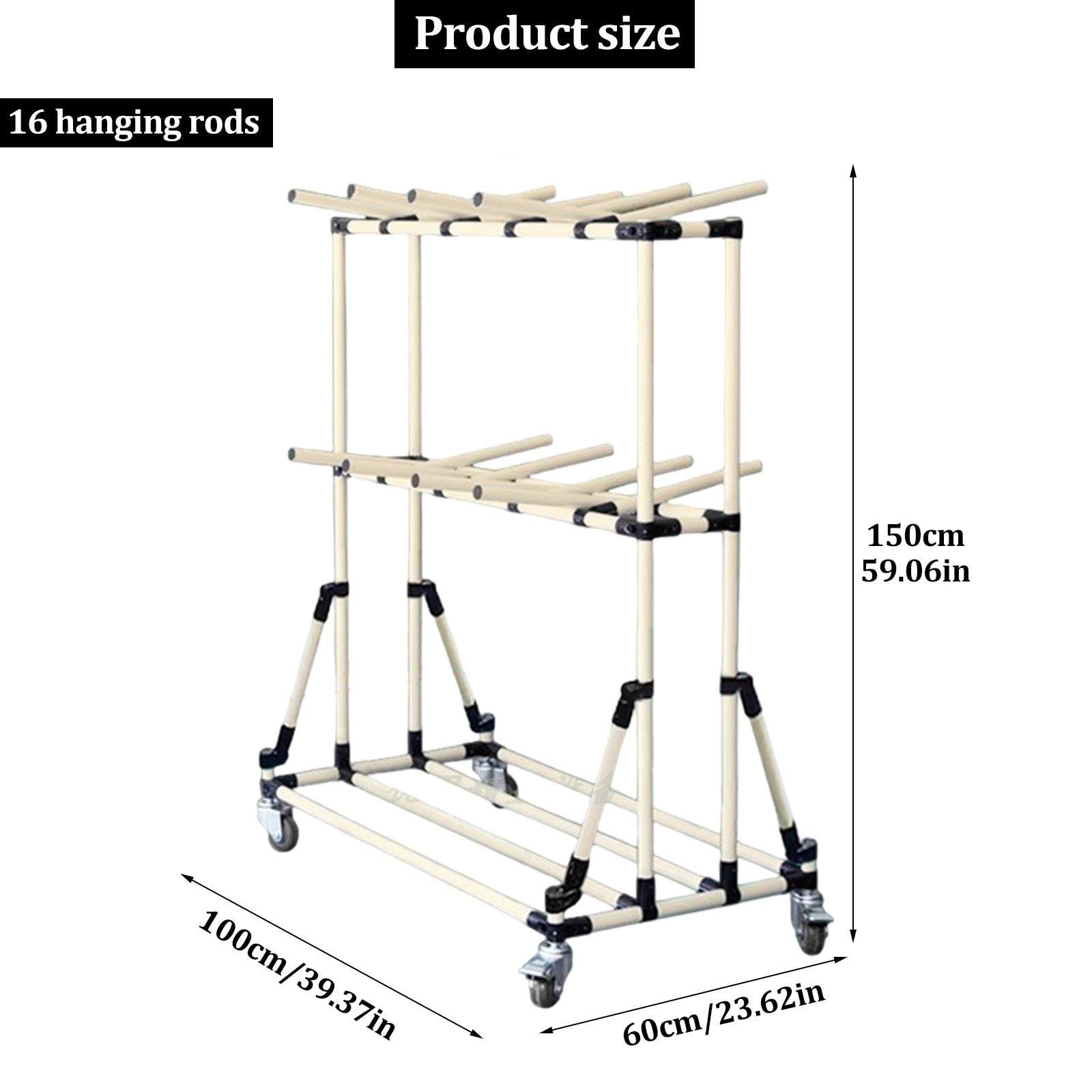 Dévidoir câbles robuste, support pour bobines fil avec barres de suspension
