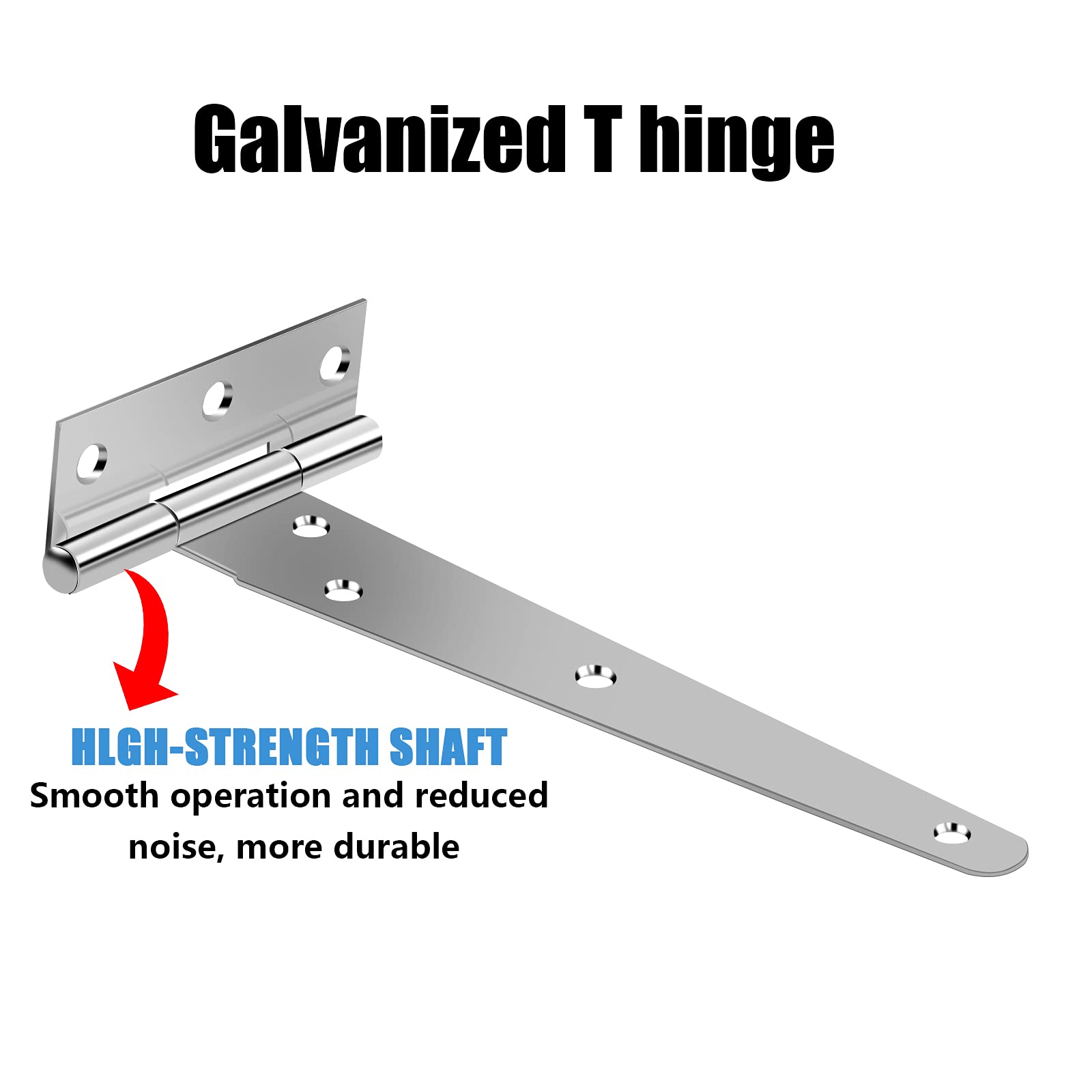 Cerniere A T Zincate Per Cancelli - Set Da 6 Con Viti Per Porte Legno - Foto 9