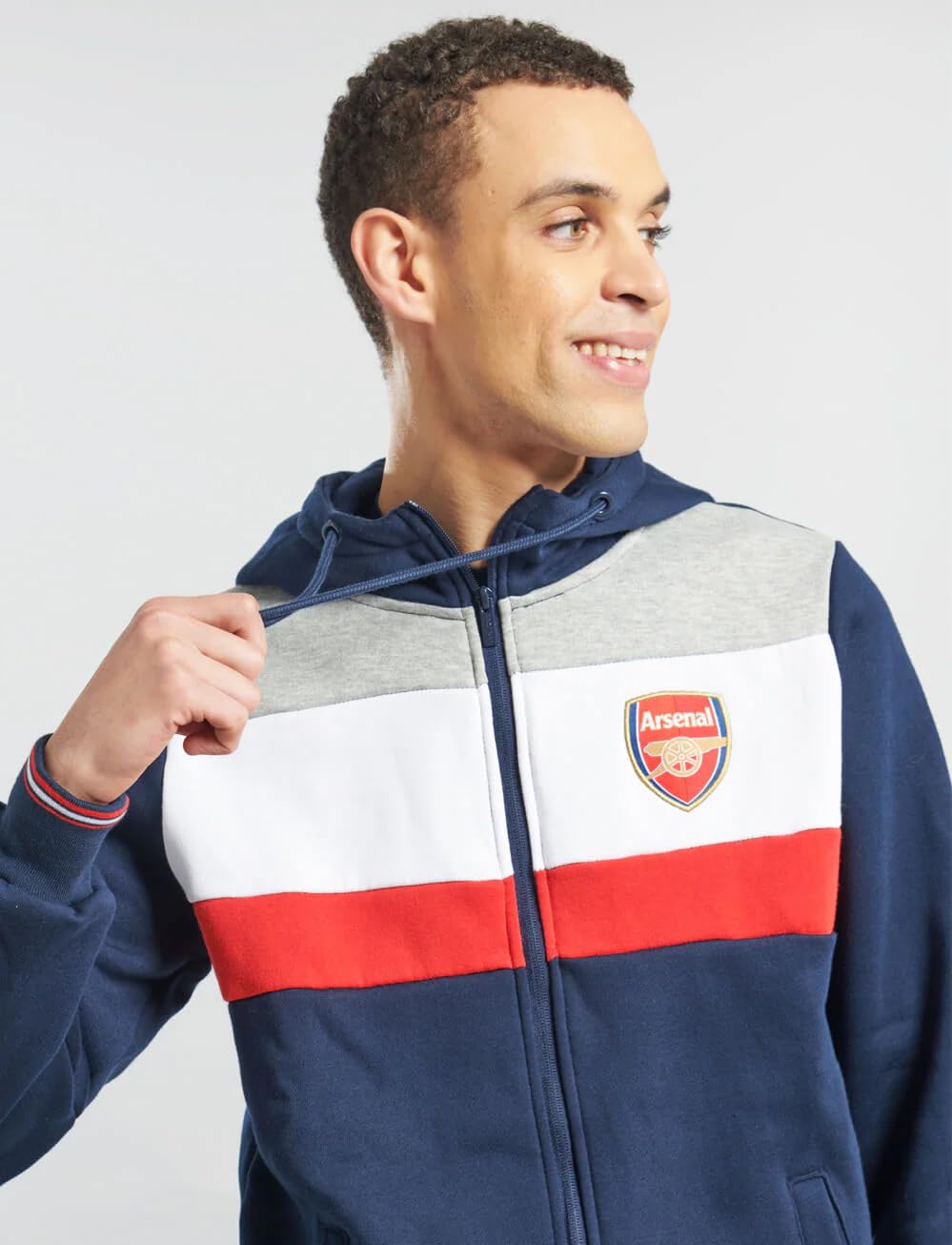 Arsenal F.C. Oficjalna bluza z kapturem - bluza z kapturem dla dorosłych na zamek błyskawiczny - sweter Arsenal Crest