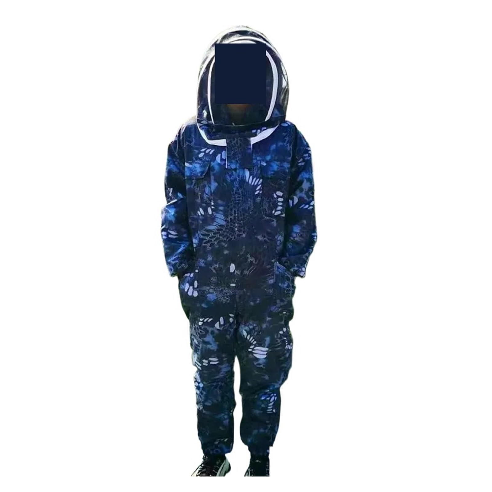 Tuta da apicoltore, Strumento for coltura ispessito integrato, tuta spaziale for con guanti di pelle di pecora, set completo di vestiti for coltura per apicoltore da giardino e apicoltore(White,160-16