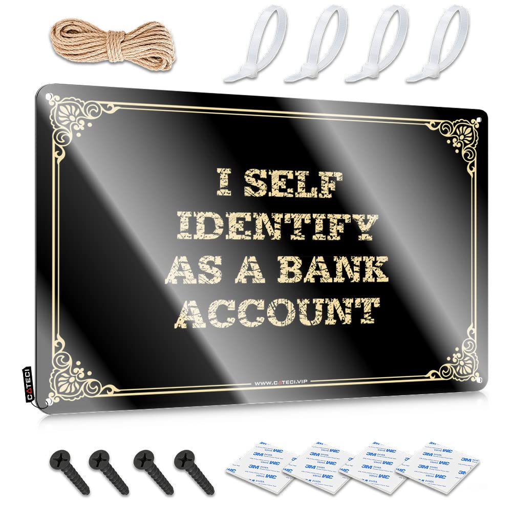 Tinplate Sign With I Self Identify Mechanic Decor For Shop Decorative Bar