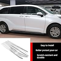 Vista 2 de Accesorios para Auto Adecuados para Toyota Sienna 2021 2022 2023 2024 2025 Cubiertas de Moldura Lateral de Puerta Exterior (Cromo) ABS 4 PIEZAS