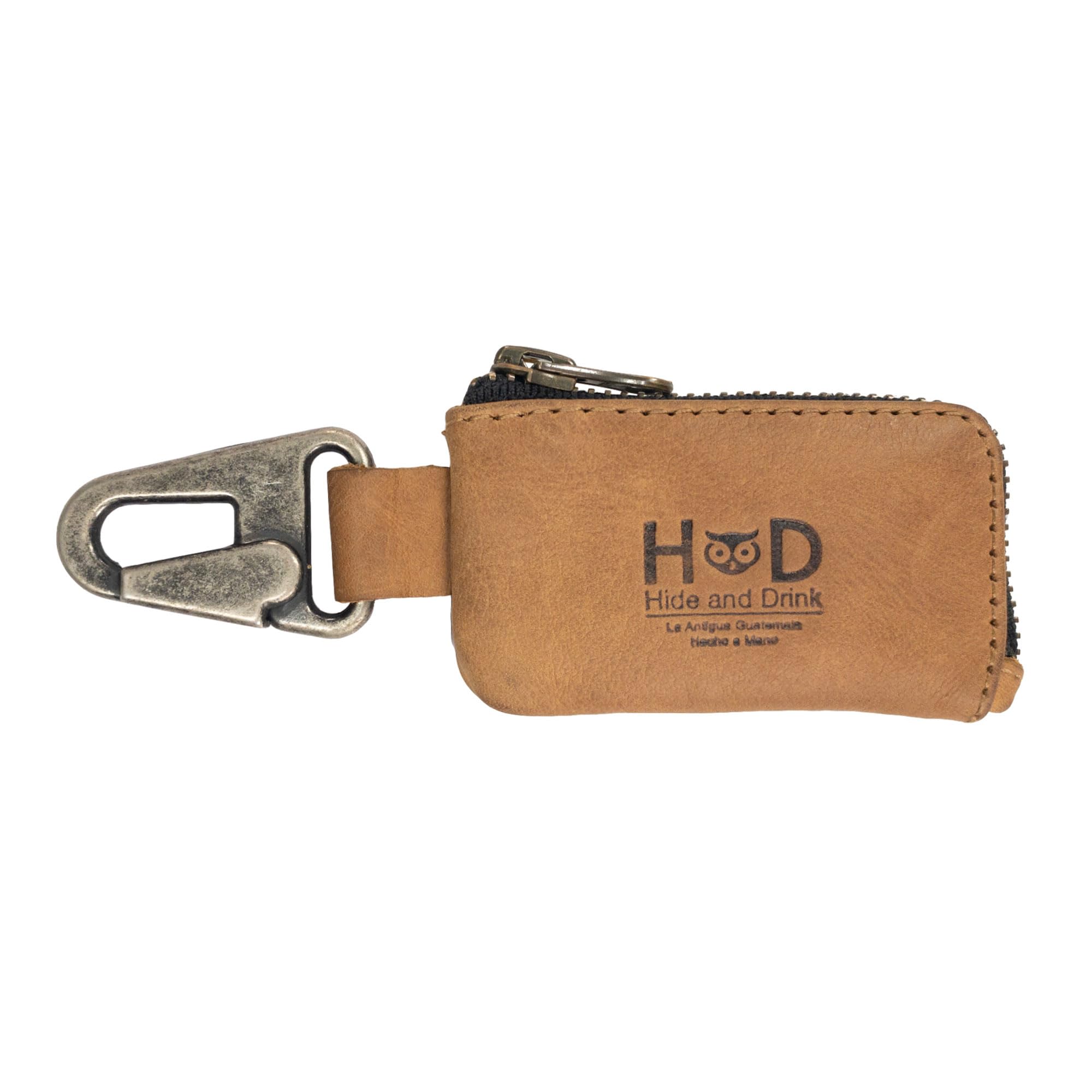 Hide & Drink, Rustic Leather Car Key Holder, Headphone & Charging Cables, Memory Cards, Handmade :: Single Malt Mahogany