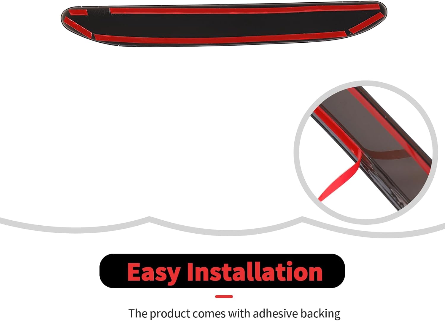 RT-TCZ Smoked Black Third 3rd Brake Light Cover High Mount Stop Lamp Cover Trim Exterior Accessories for Ford Mustang 1993-1997