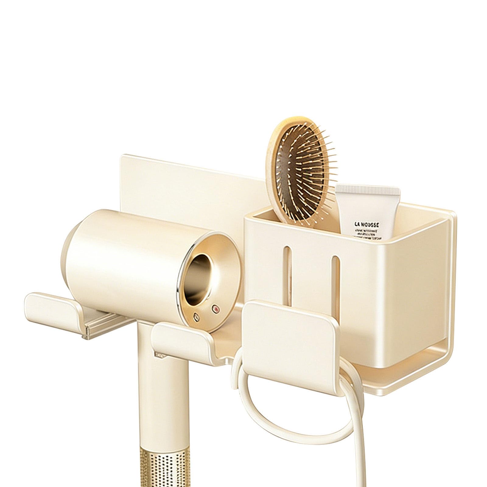 hogtnd Bathroom Wall Organisers Water Resistant Hair Dryer Compact Shower Shelf Durability Materials Space Saving Wall Shelf