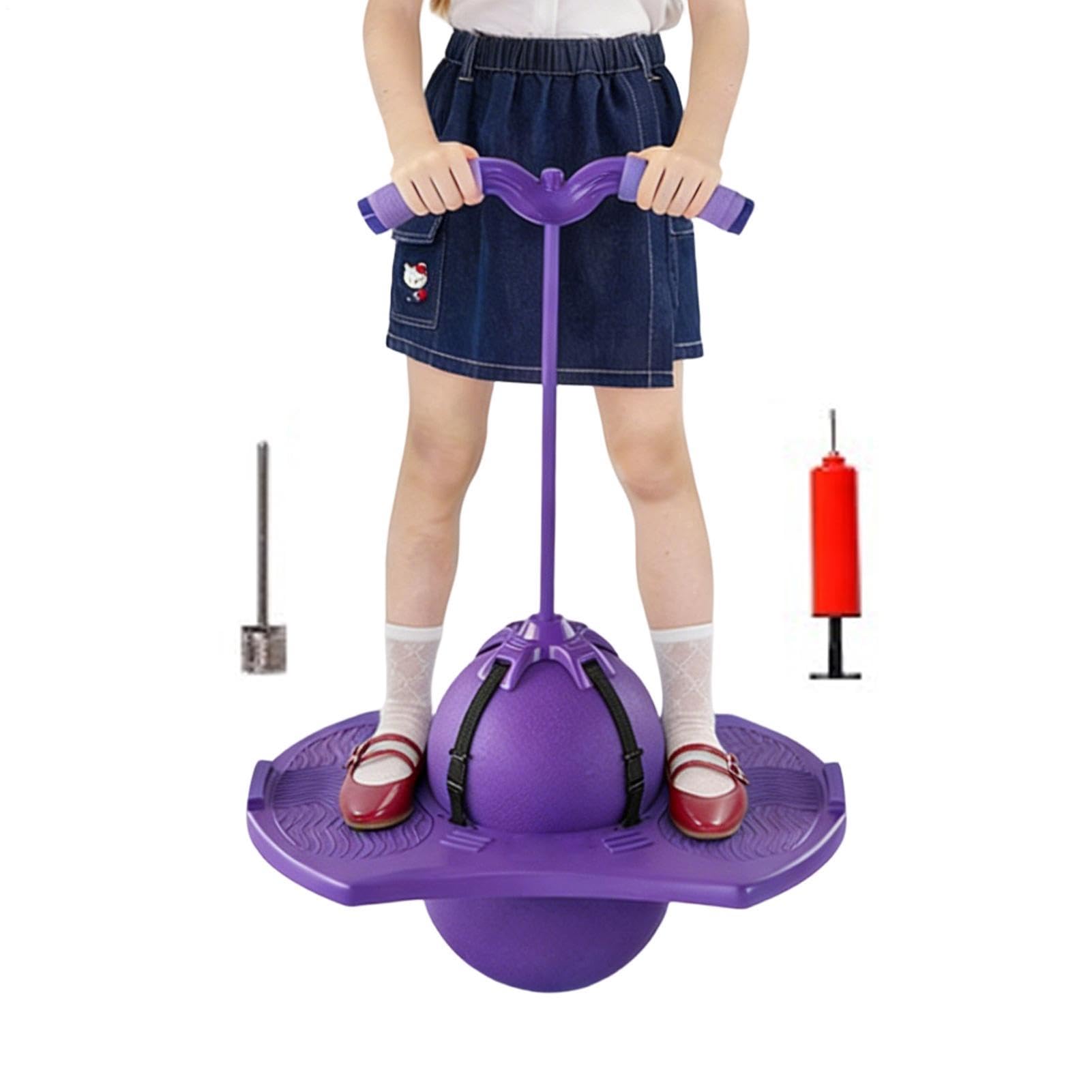 Palloncino Saltante per Interattivo Silenziatore con Pompa a Maniglia | Giocattolo da saltare ideale per casa, scuola, sala giochi, parco, viaggi, sport, ecc