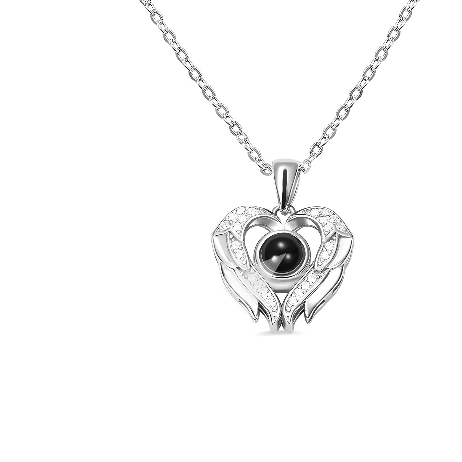 Collana con proiezione in argento sterling 925 per donne, foto personalizzata amore, collana, foto personalizzata, ciondolo,
