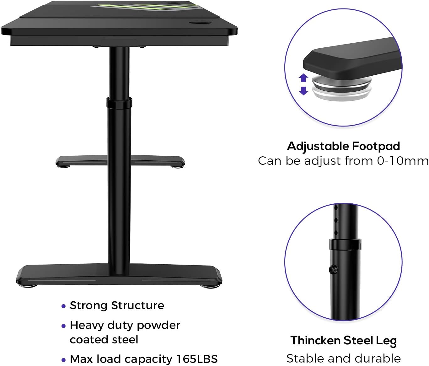 Free Shipping Over $50 It's_Organized Gaming Desk, 47 Inch Height Adjustable Gaming Computer Desk,PC Gaming Desk Study Writing Laptop Table Workstation, Home Office Gaming Desk Multi-Functional,Black Limited Stock It's_Organized Gaming Desk, 47 Inch Height Adjustable Gaming Computer Desk,PC Gaming Desk Study Writing Laptop Table Workstation, Home Office Gaming Desk Multi-Functional,Black