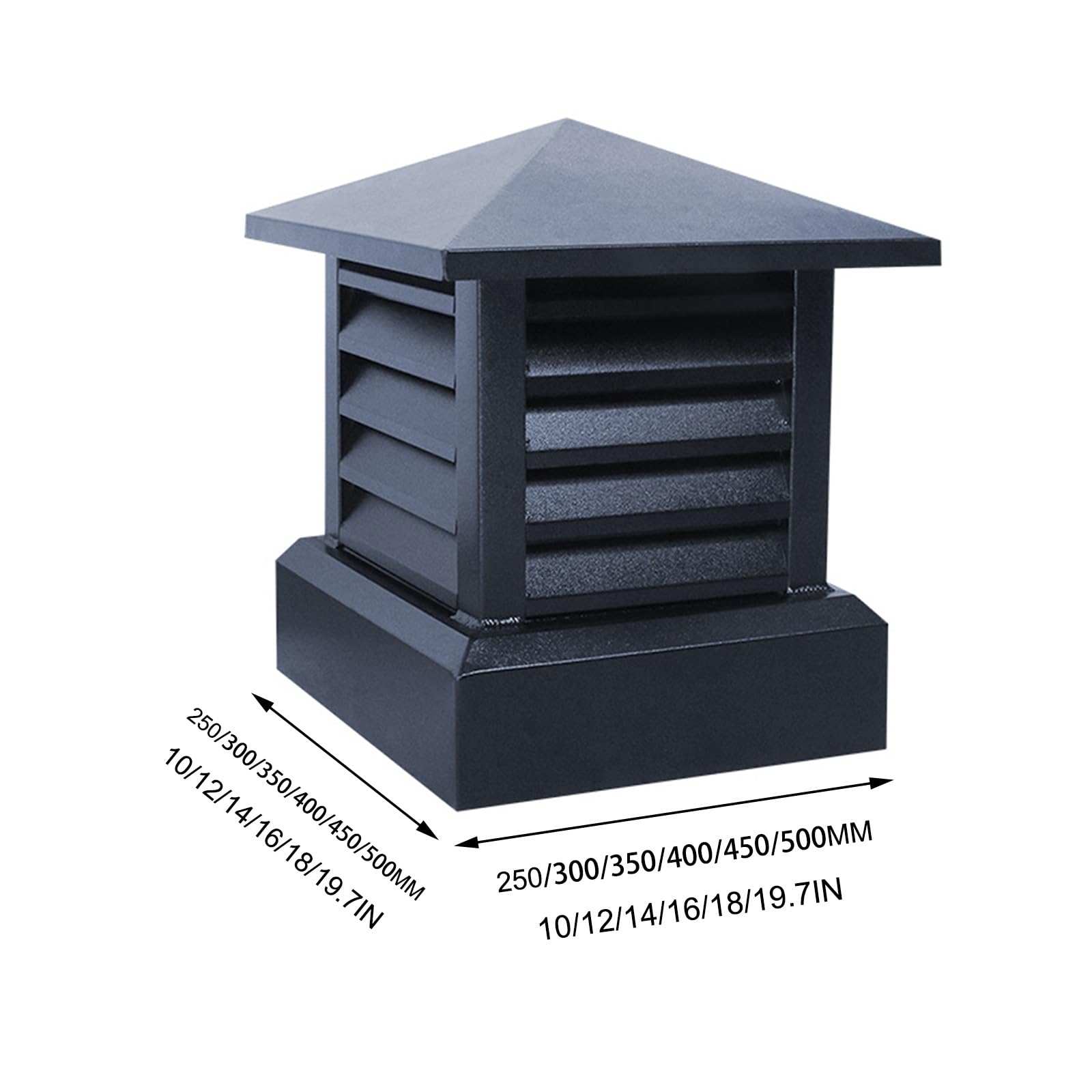 Sombrero Chimenea,tapa De Tubo De Estufa Exterior,tapas De Conductos De Humos Cuadradas De Aleación De Aluminio,tapa De Ventilación De Escape En La Azotea,para Chimenea De Mampostería Al Aire Libre (