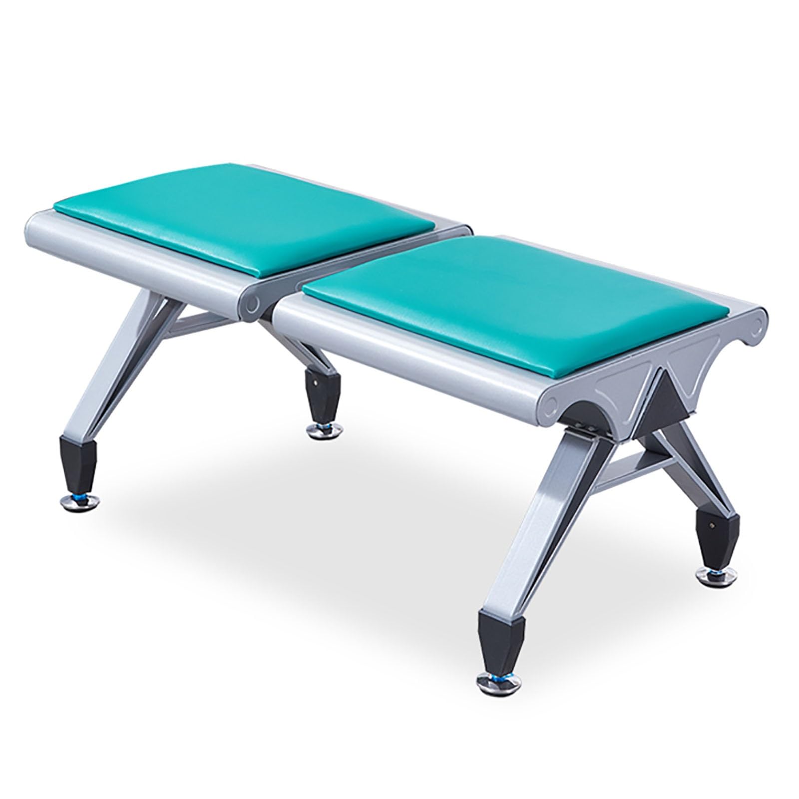 ASerZenith Reception Bench Modern 2-Seat Office Chair Without Armrests Or Backrest For Waiting Room And Living Room - Elegant Design,Vert.-Taille Unique