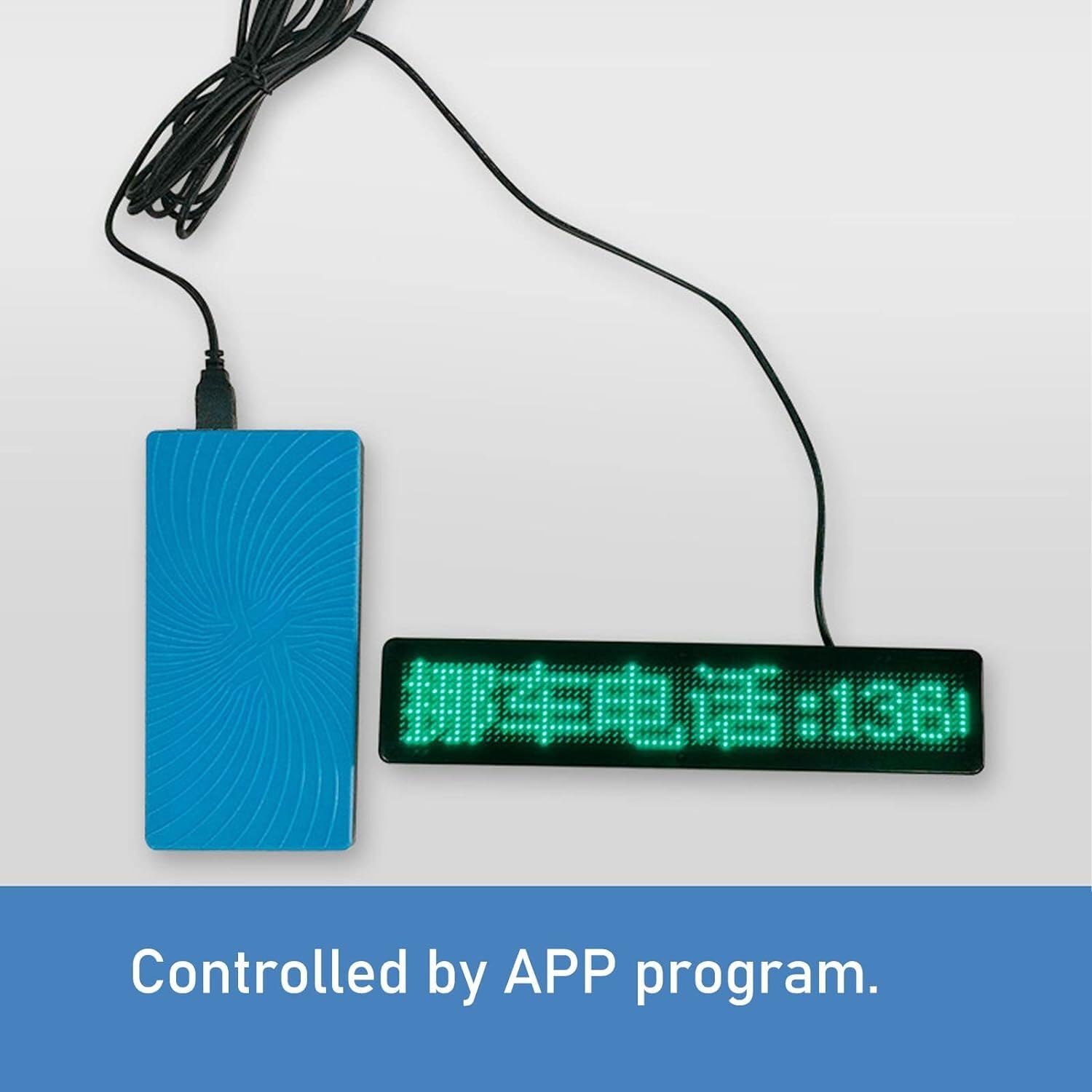 Oznakowanie samochodowe LED, wyświetlacz samochodowy LED USB 5 V Szeroki zakres zastosowań programowalnych do celów reklamowych(Green)