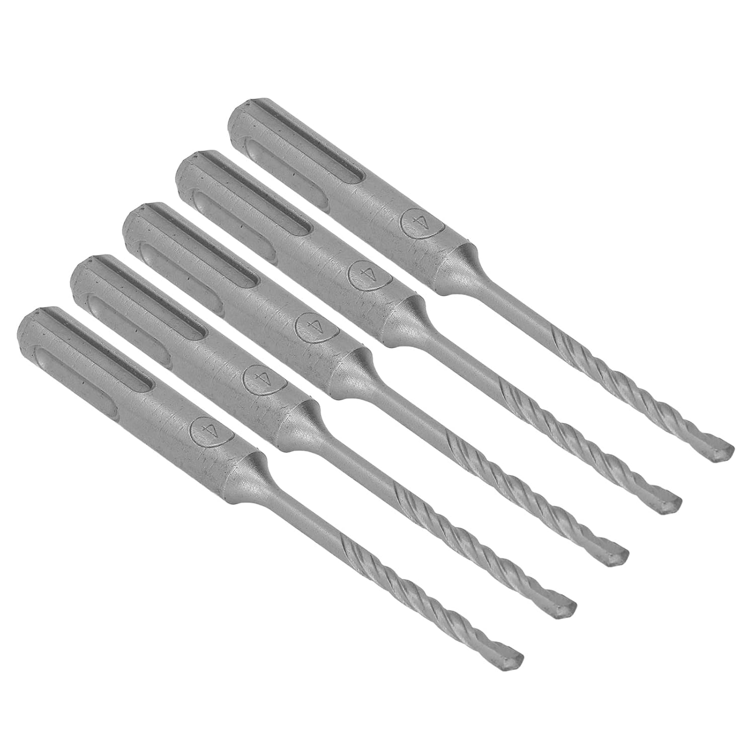 Impact Drill Bit Kit, 5Pcs Cemented Carbide Tip Rotary