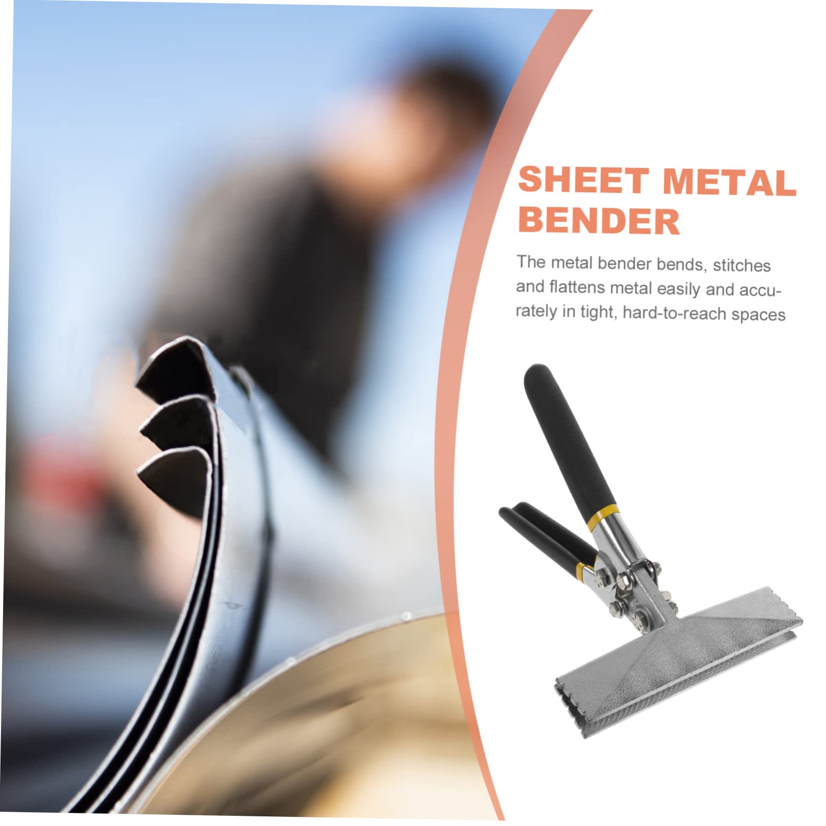 Artibetter Manual Metal Bender Tool 6 Flat Bar Bender Sheet Metal Seaming Pliers Non-slip Design