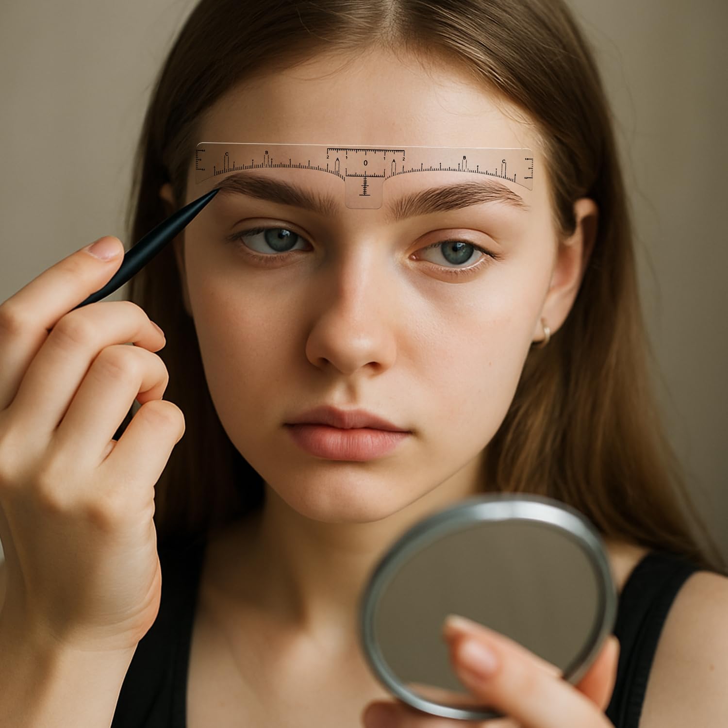 Bojueshaw 100pcs Eyebrow Stencil Template,Brow Measuring Shaper Tool,Disposable Brow Mapping Ruler Sticker for Microblading & Makeup - Image 4