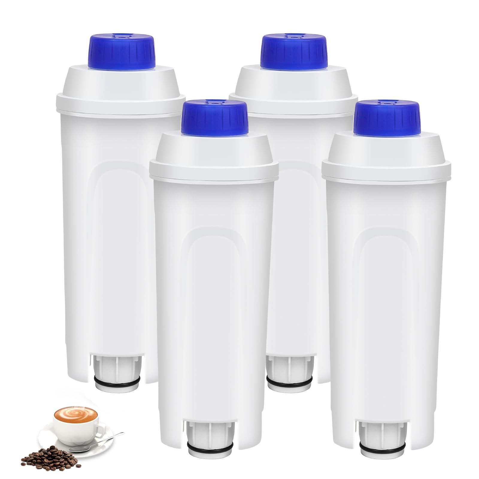 Packs DLSC002 Coffee Machine Filters Replacement for DeLonghi Coffee  Machines, Water Filter Cartridges Activated Carbon Softener, Compatible