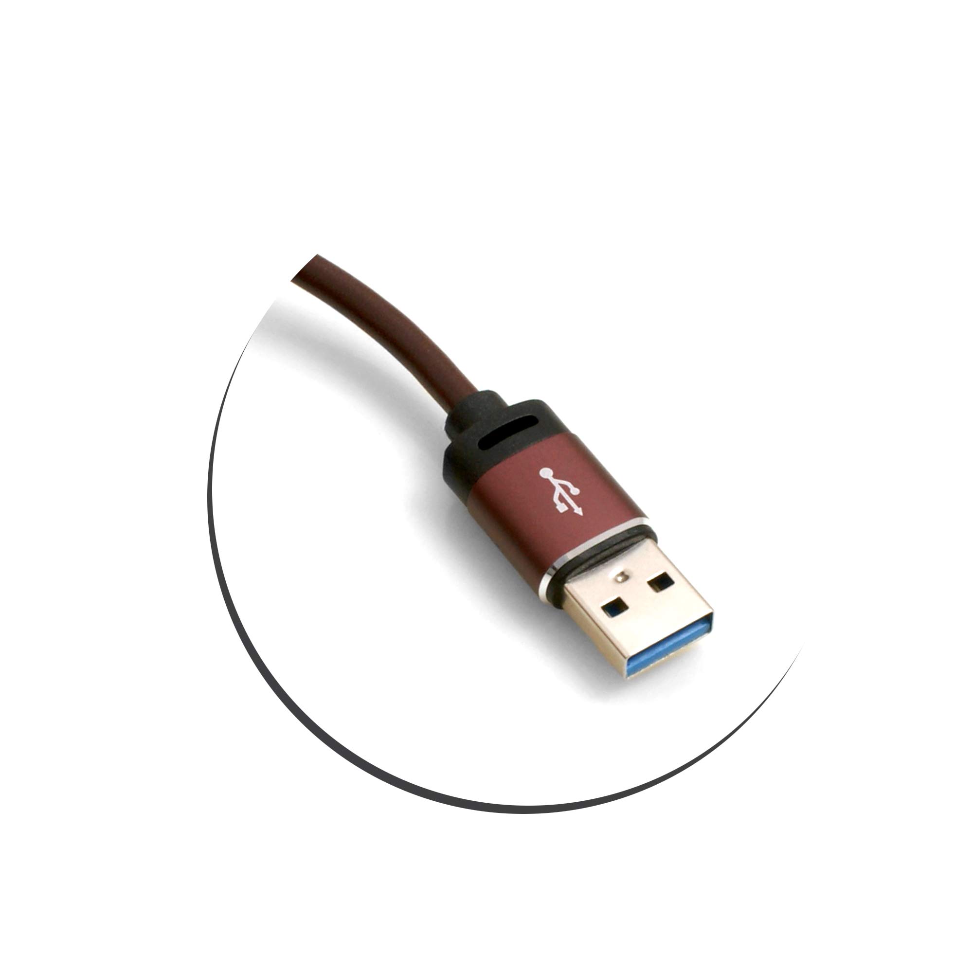 Cavo da Micro USB (maschio) a USB A 2.0 (maschio) 25 cm guaina in nylon intre