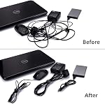 50PCS Reusable Cable Ties Cable Straps,Trilancer 20cmx1.2cm Thin Wire Cord Organization Ties with Hook and Loop for Home, Office and Data Centers(Black)