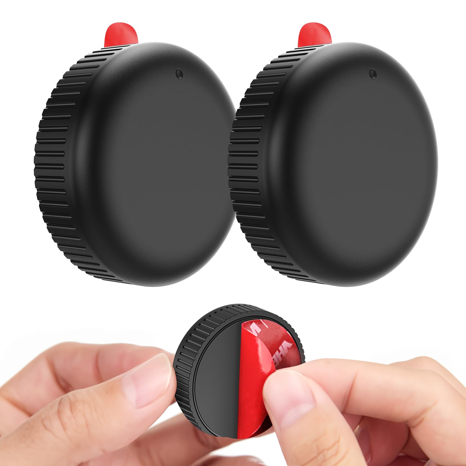 Waterproof AirTag Adhesive Mount, Stouchi Airtag Holder Strong Case Stick Sticker 3M VHB Protective Shockproof Cover for Hidden Stick On Mount for Bike Wallet Travel TV Remote Car Luggage (2)