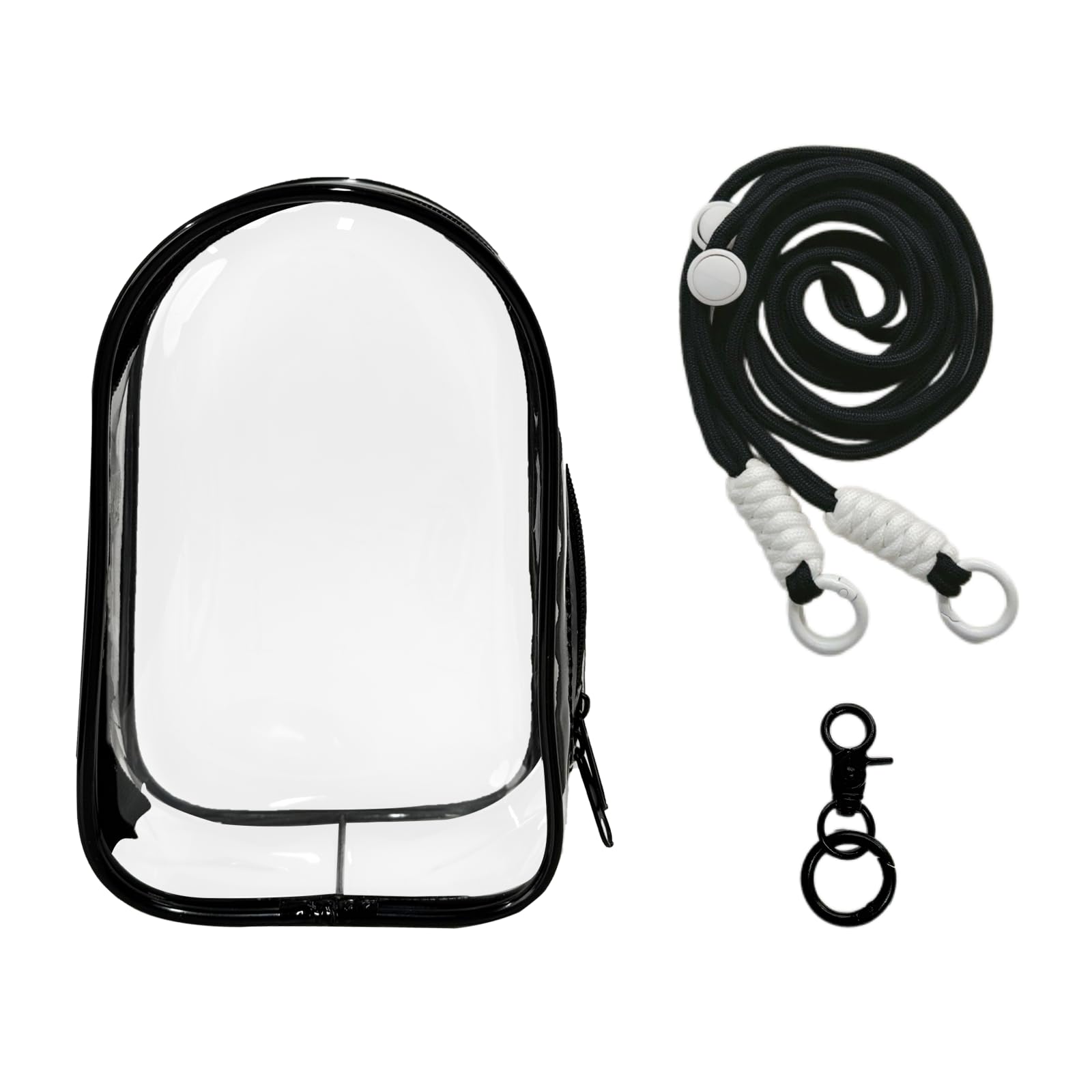 Black Clear Figure Display Bag, 18.5cm/7.28in Crossbody Clear Display Bag