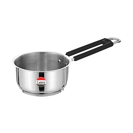 Camro Sauce pan encapsulated Bottom Induction Base Stainless Steel (Silver, 2.3l)