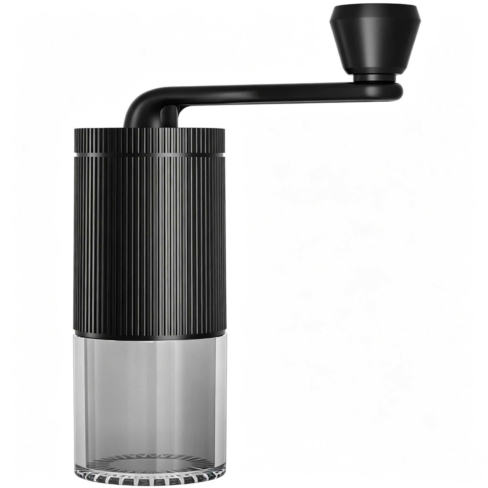 CDQSA Manual Coffee Grinder, Portable Hand Crank Coffee Mill with Adjustable Keramic Burr, Mini Coffee Bean Grinder Machine for Espresso, Drip, French Press, Camping, Travel,Black