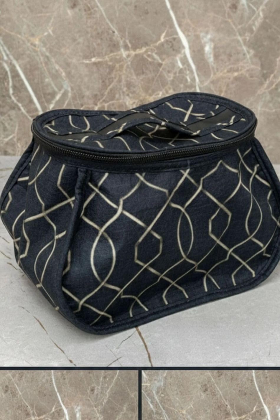 Orret Home Keçe Makyaj Organizer Çantası, Fermuarlı Kozmetik Organizeri, Valiz Tipi Keçe Makyaj Çantası, Seyahat İçin Kozmetik Düzenleyici (Elegant)