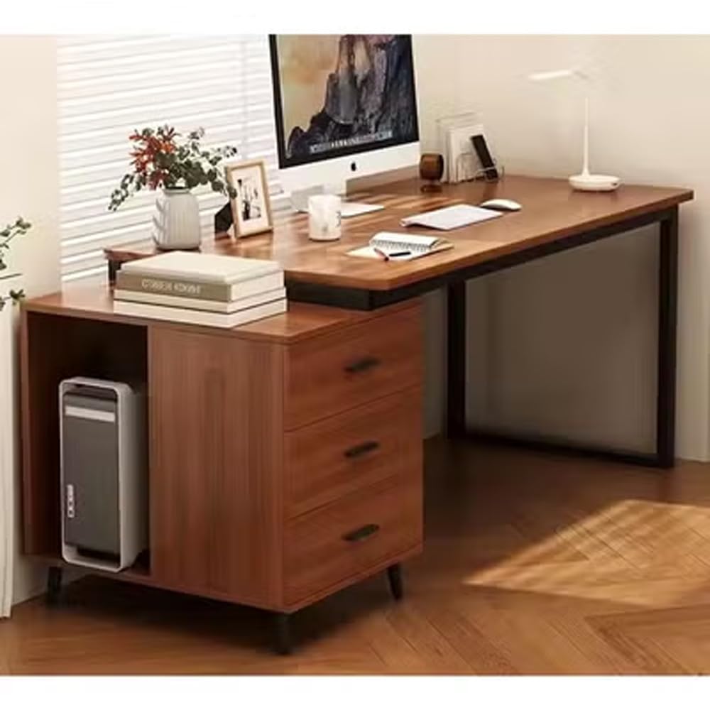 NKX Computer and Multifunction Table Home Office Workstation 120 CM with 3 Drawers
