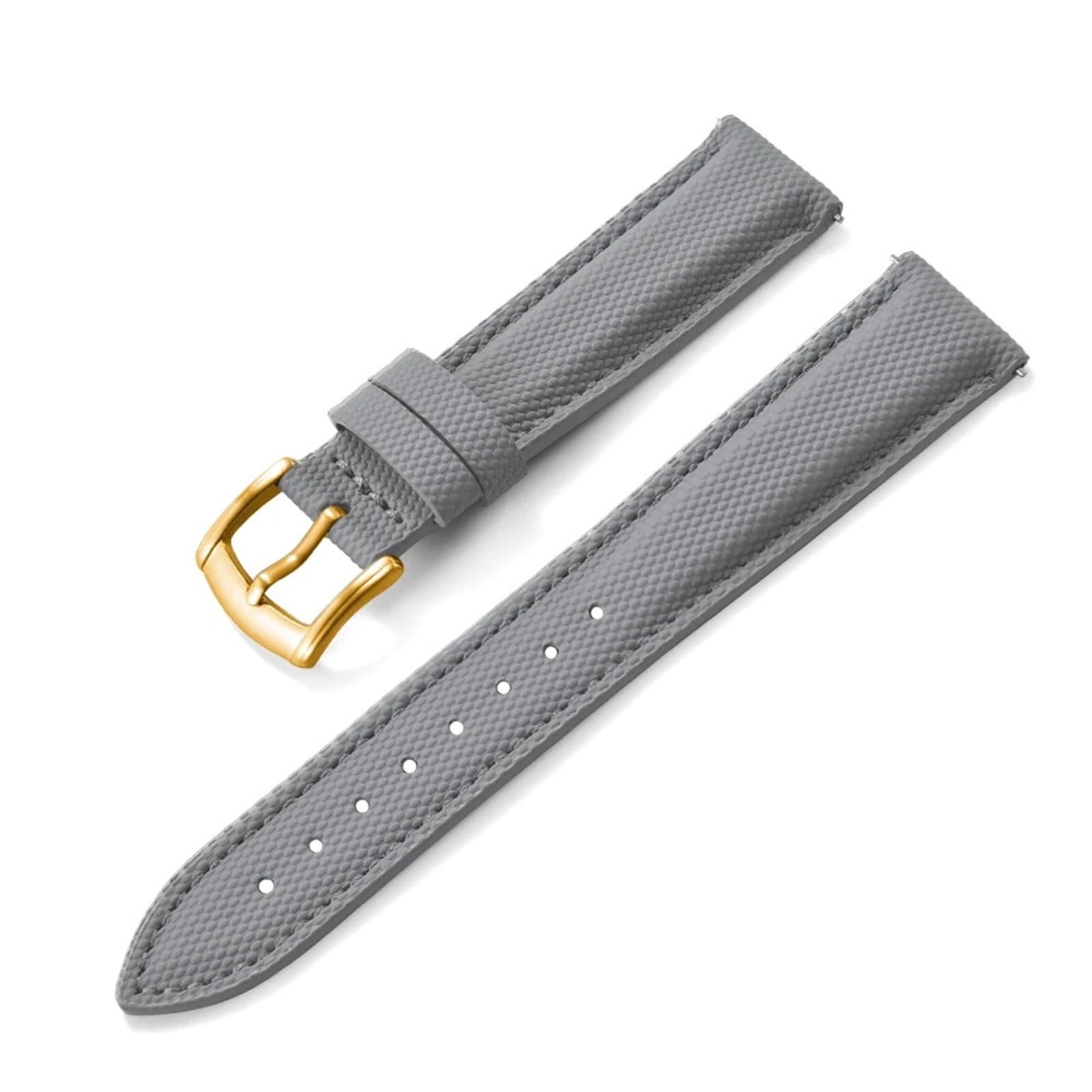 Generico Correa deportiva de liberación rápida de lona para vela - Nylon, ajuste universal de 18-22 mm (Gray-Gold Buckle,19 mm)