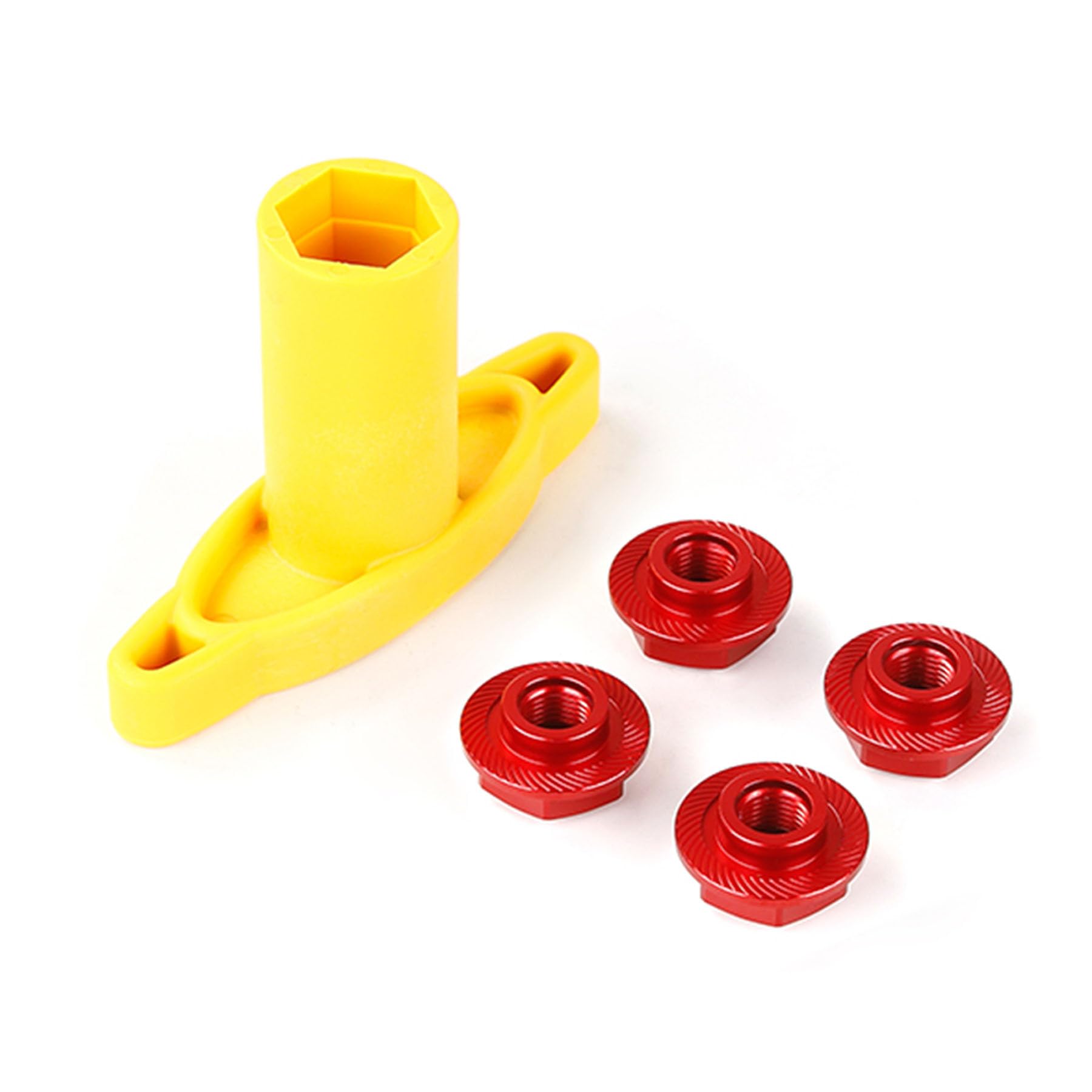 FLMLF Alloy CNC Wheel nut for 1/5 Losi 5ive T Traxxas xmaxx (Dark Orange)