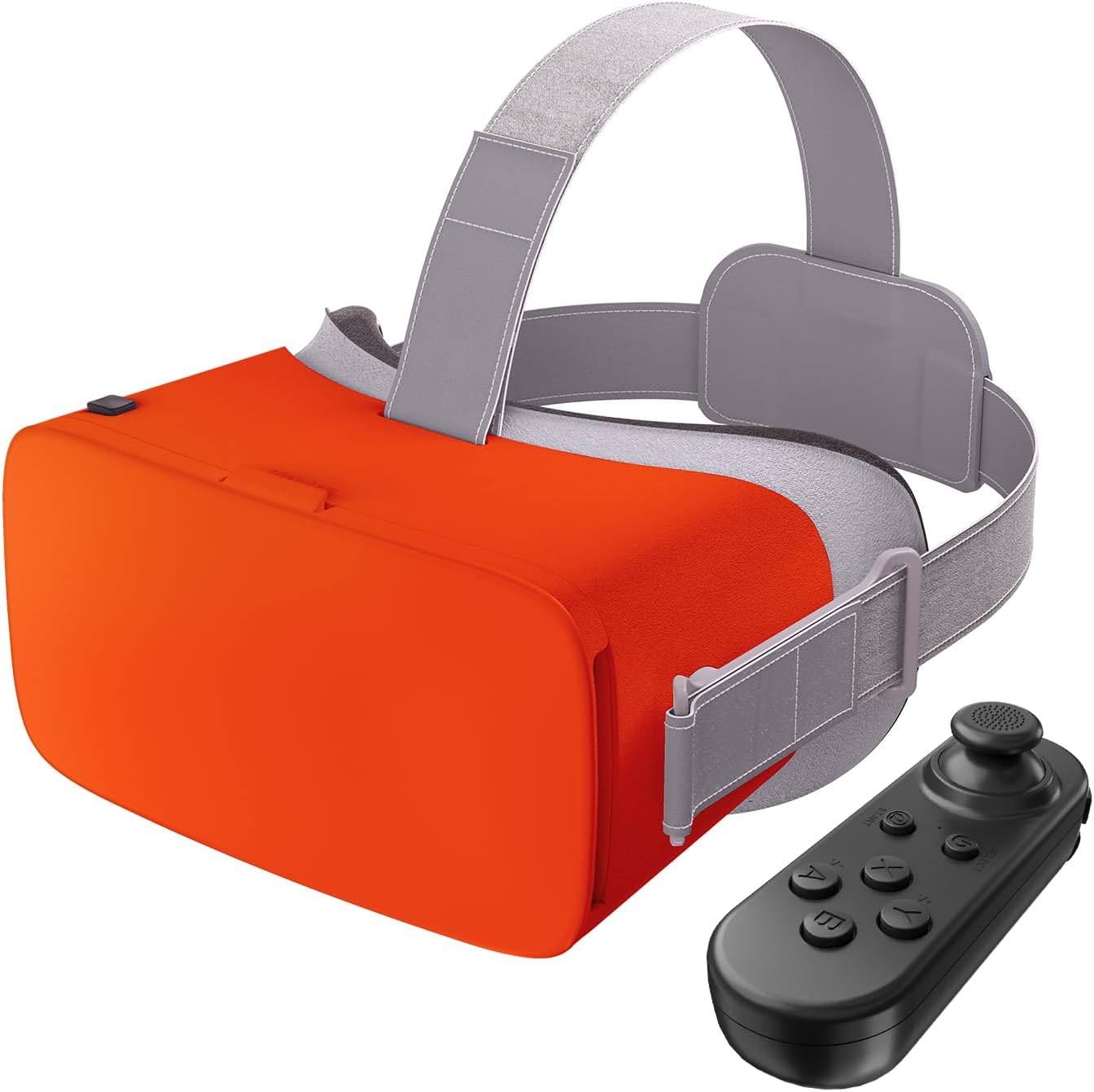 VR Headset for Phone with Controller, Anti-Blue Eyes Protected HD Lenses – Lava Orange VR Headset for Phone with Controller, Anti-Blue Eyes Protected HD Lenses – Lava Orange