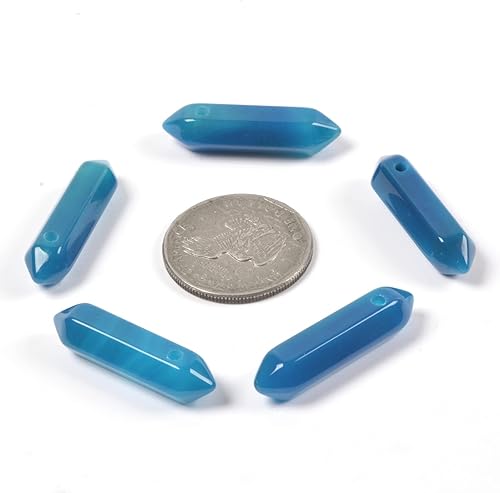 Vista 68 de Cuarzo rosa de 1.28 pulgadas (1.260 in) con piedras preciosas naturales hexagonales para hacer joyas, cuentas de curación de reiki de chakras