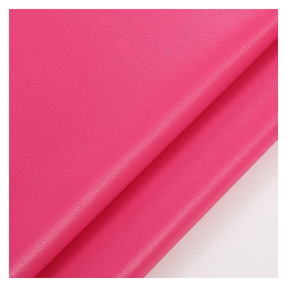 Tissu simili cuir au mètre pour canapé, imitation cuir et skaï rose rouge 3m