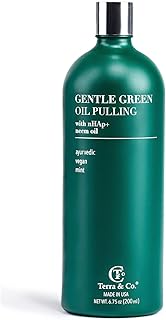 Terra & Co. Gentle Ayurveda Oil Pulling for Teeth and Gums - Vegan Natural Mouthwash No Alcohol or Fluoride to Improve Oral Health - Made with Cold Pressed Plant Oils and Nano Hydroxyapatite - 200ml