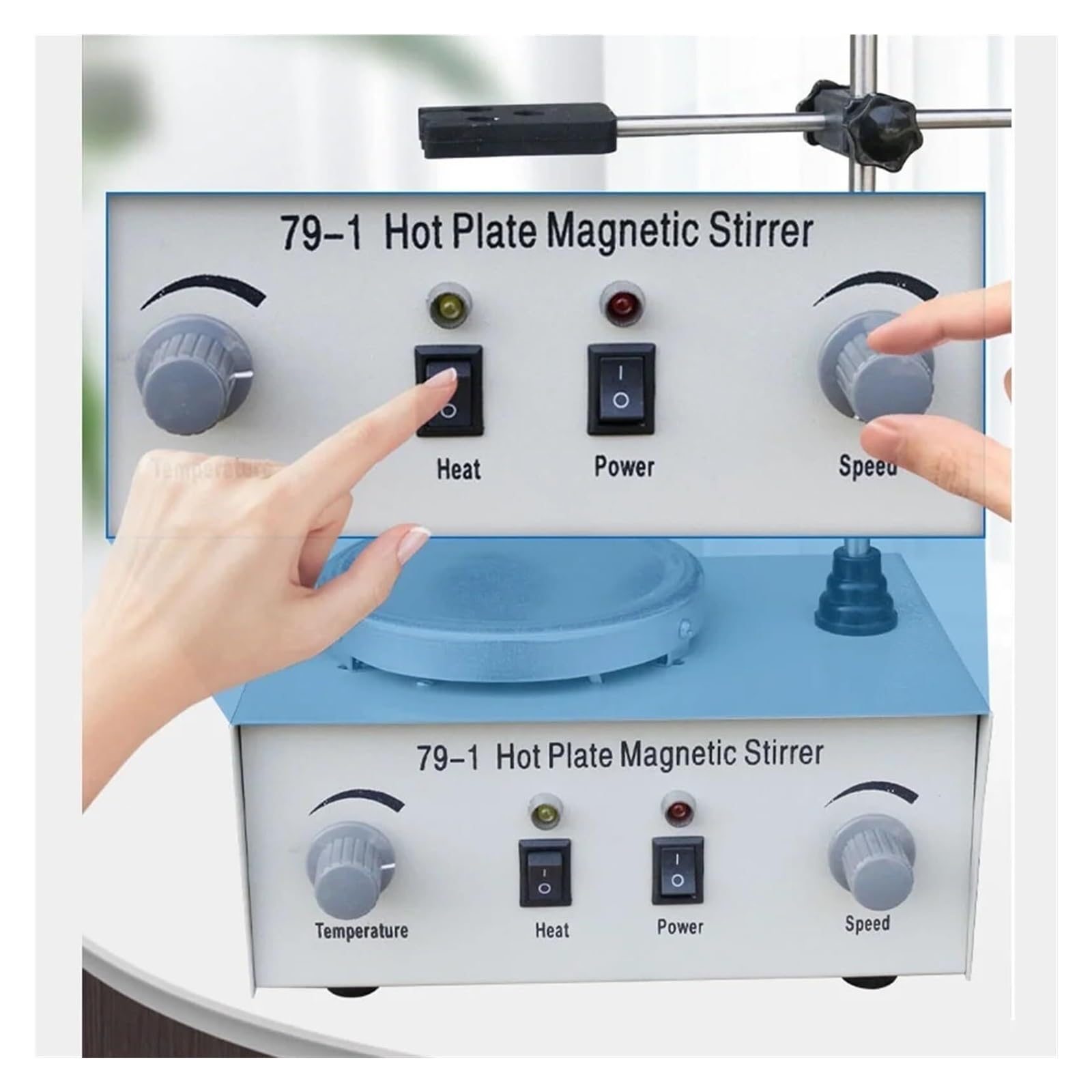 Agitador Con Calefacción Magnética 79-1, Mezclador De Control Dual Calentado Para Laboratorio Para Agitar, Placa Caliente 250W Que Evita La Intrusión Líquidos,para laboratorio