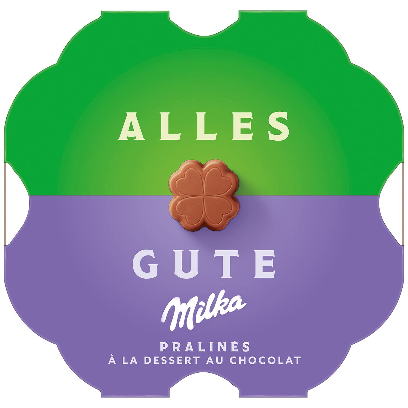 Milka Alles Gute Pralinen – Alpenmilch-Schokolade mit feiner Kakaocrème-Füllung in Kleeblattform – 12 x 44g (Packung mit 3)