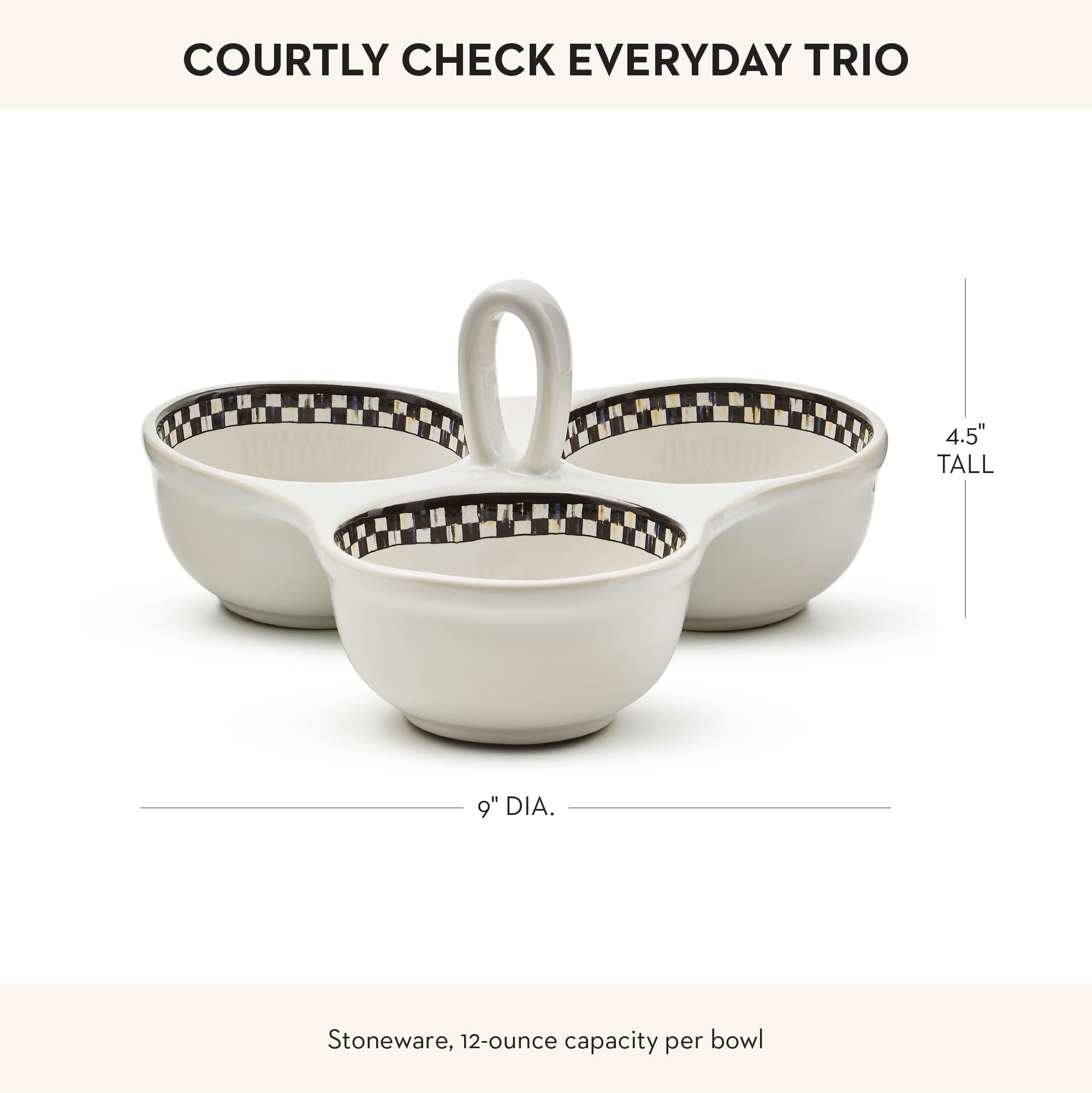 Amazon.com | MACKENZIE-CHILDS Everyday Trio, Stoneware Condiment
